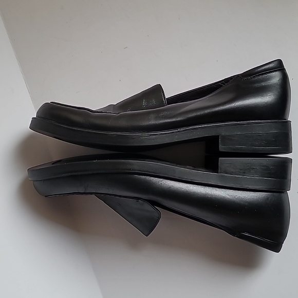 Walking Co. loafer leather black  unisex 38/ 7.5 womens collegiate preppy - Picture 4 of 8